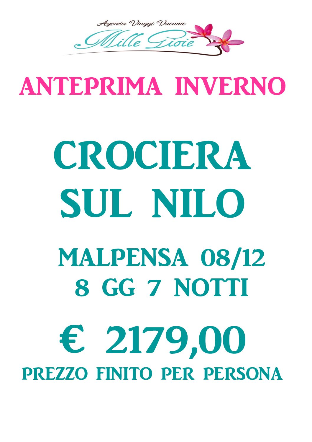 Crociera sul Nilo 08 Dicembre 2025