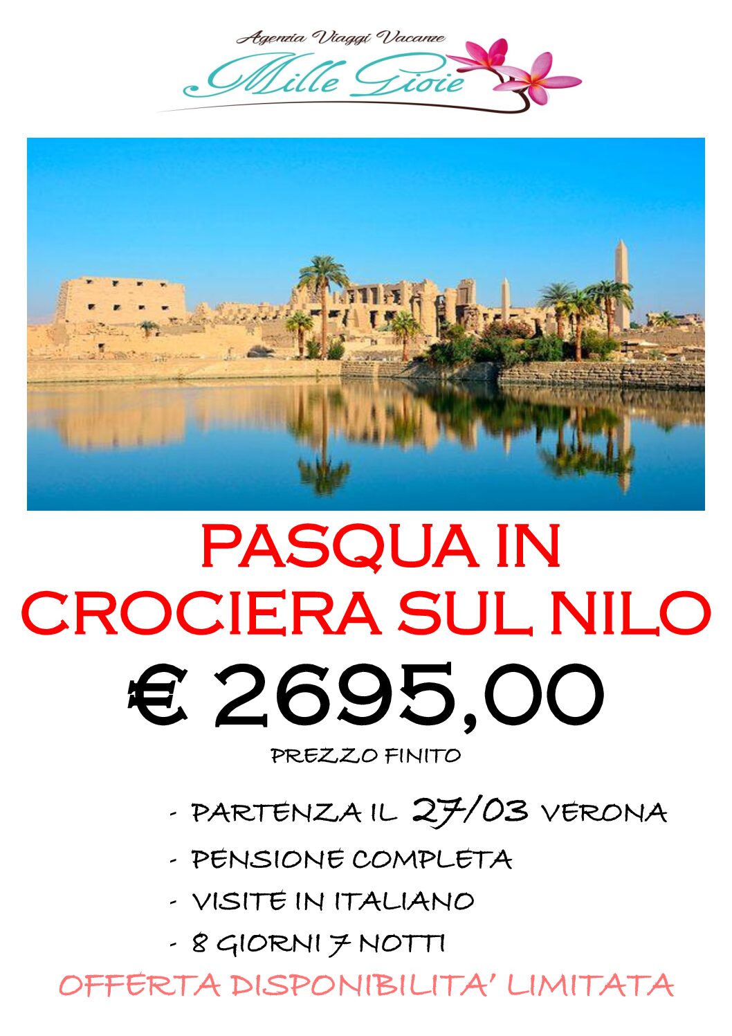 Crociera sul Nilo 27 Marzo 2027